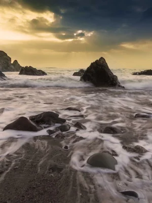 溪流潺潺流淌